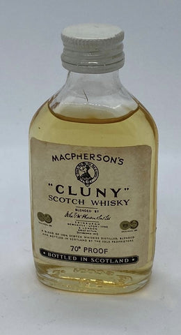 Macpherson's "Cluny" 70 Proof Whisky Miniature